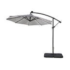 Parasol de terrasse lumineux à énergie solaire de 3 m avec pied
