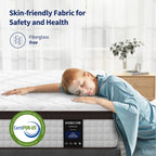 Matelas hybride en mousse à mémoire de forme de 10 pouces - Soutien mi-ferme avec ressorts renforcés pour soulager les points de pression, certifié CertiPUR-US