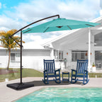 Parasol déporté à manivelle en acier de 3 m avec base lestée