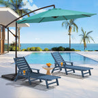 Parasol déporté à manivelle en acier de 3 m avec base lestée