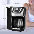 Cafetière à piston 12 tasses, CM5000B, programmable sur 24 heures, broyeur intégré, fonction Sneak-A-Cup, filtre permanent lavable