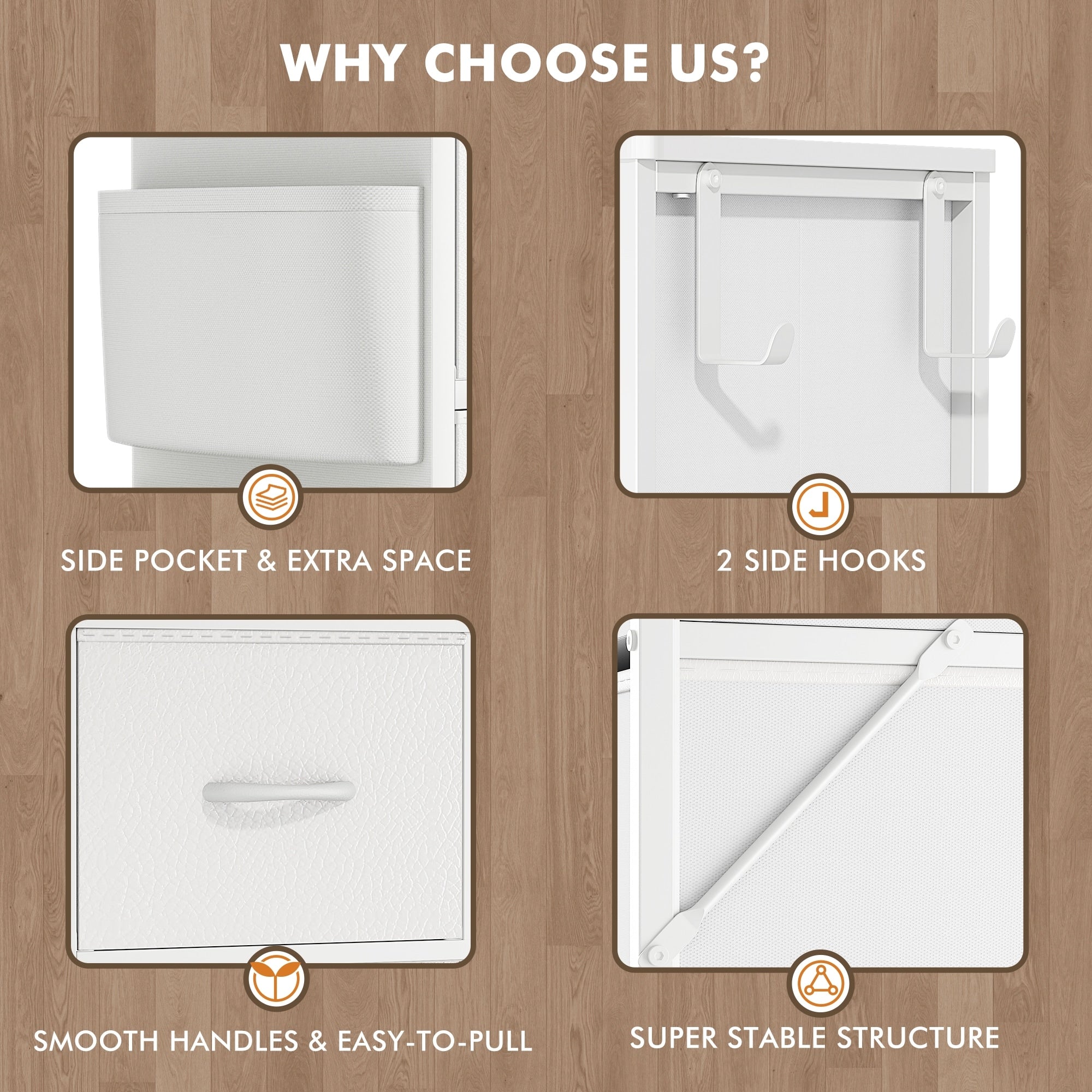 Commode haute en tissu à 12 tiroirs pour chambre à coucher