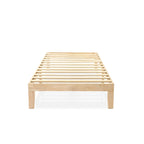 Cadre de lit plateforme classique en bois massif de 12 pouces