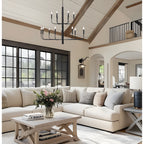 Lustre minimaliste à 15 lumières, style chandelier, 2 niveaux, design ancien - 48