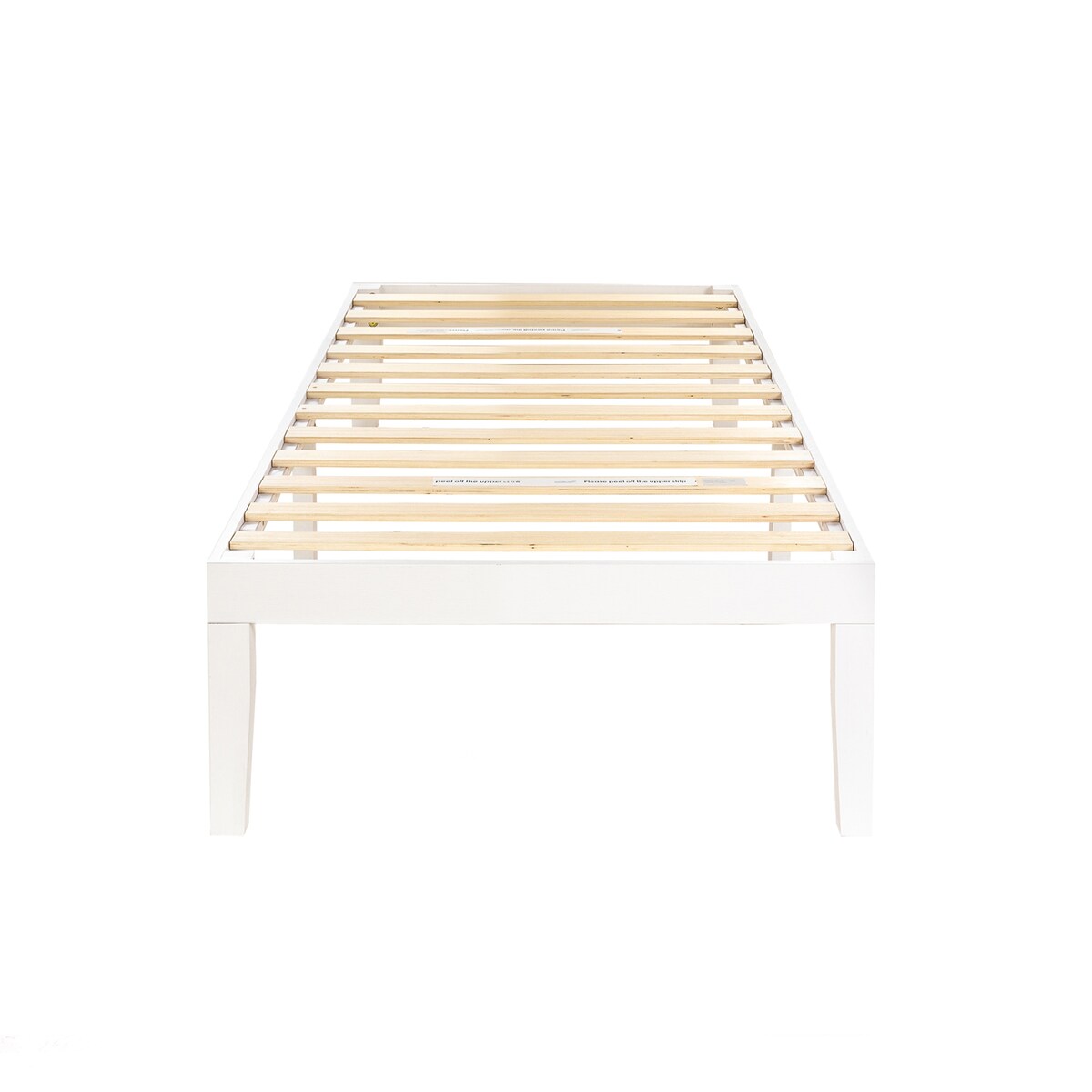 Cadre de lit plateforme classique en bois massif de 16 pouces, disponible en plusieurs finitions