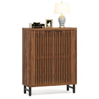 Meuble à chaussures avec porte pour 24 paires, idéal pour l'entrée ou le salon.