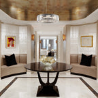 Lustre de style campagnard à 8 lumières de 63 cm (24,8 po), lustre en cristal, lustre tambour pour salle à manger, salon, chambre à coucher et cuisine