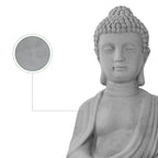 Statue de Bouddha méditant en béton léger de 65 cm (25,6 po)