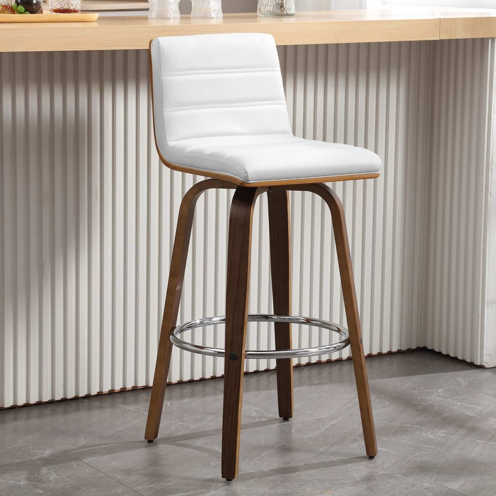 Tabourets de bar/comptoir pivotants en similicuir 26/29, lot de 2/3