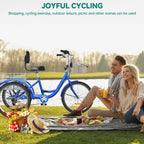 Tricycle adulte 26 pouces, vélo à 3 roues, tricycle à 7 vitesses