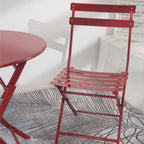 Ensemble bistro de patio 3 pièces comprenant une table ronde pliable et des chaises