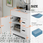 Ensemble meuble-lavabo Wavy Line 30/36/48 avec lavabo et robinet