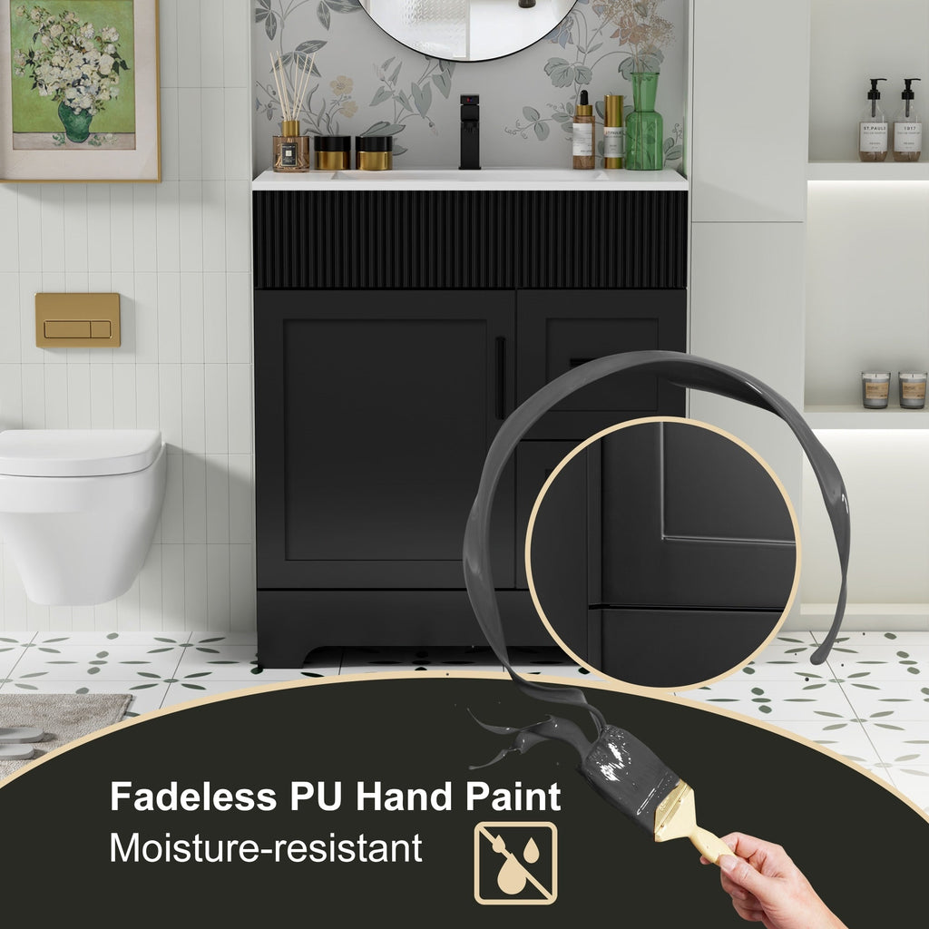 Ensemble meuble-lavabo Wavy Line 30/36/48 avec lavabo et robinet