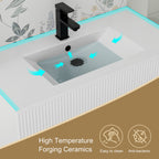 Ensemble meuble-lavabo Wavy Line 30/36/48 avec lavabo et robinet