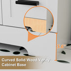 Ensemble meuble-lavabo Wavy Line 30/36/48 avec lavabo et robinet