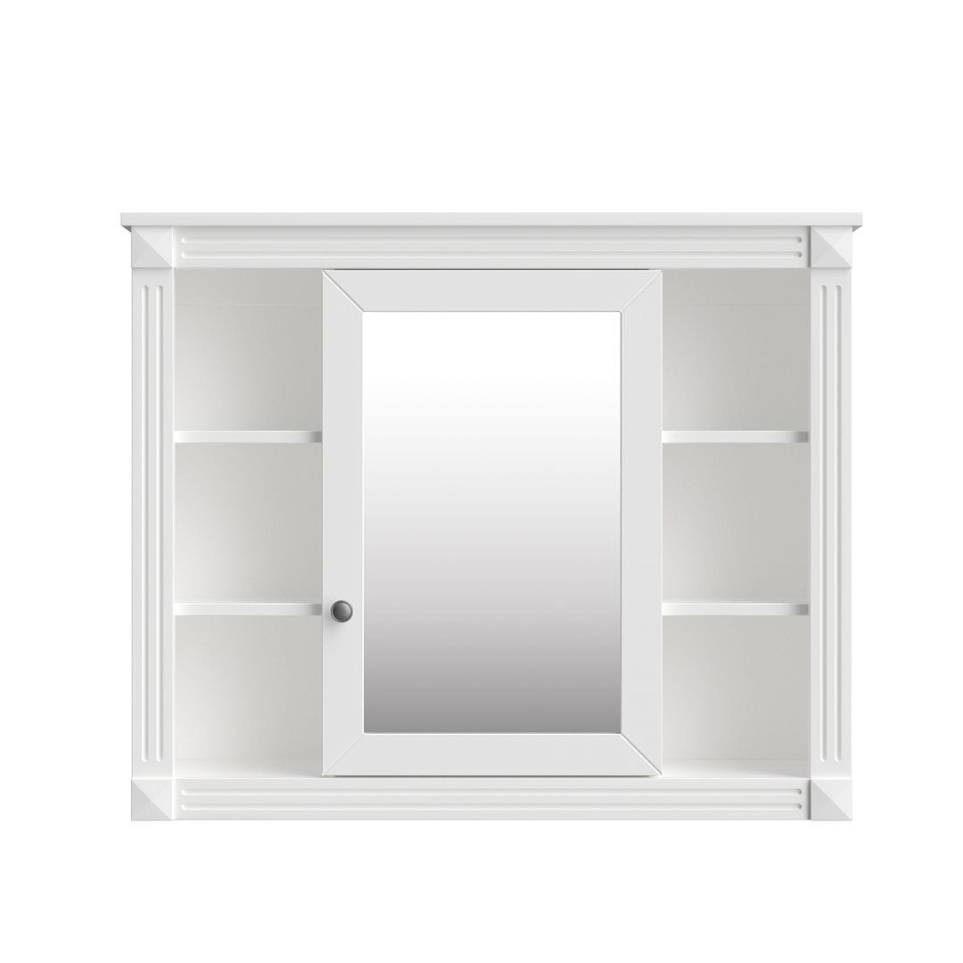 Meuble-lavabo moderne de 91 cm (36 po) avec vasque et armoire à miroir, 2 portes et 2 tiroirs