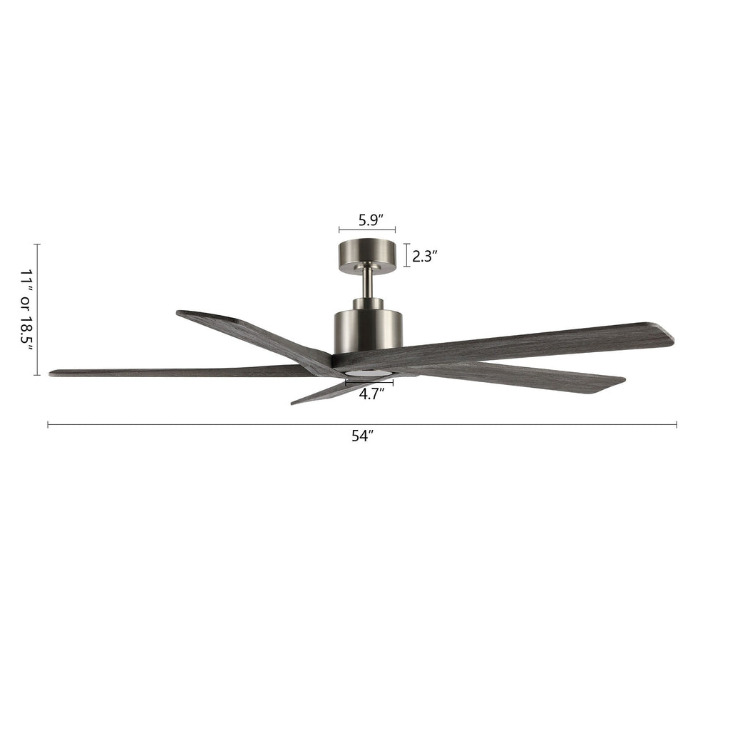 Ventilateur de plafond intérieur WINGBO 54 pouces à moteur CC sans éclairage - Non disponible