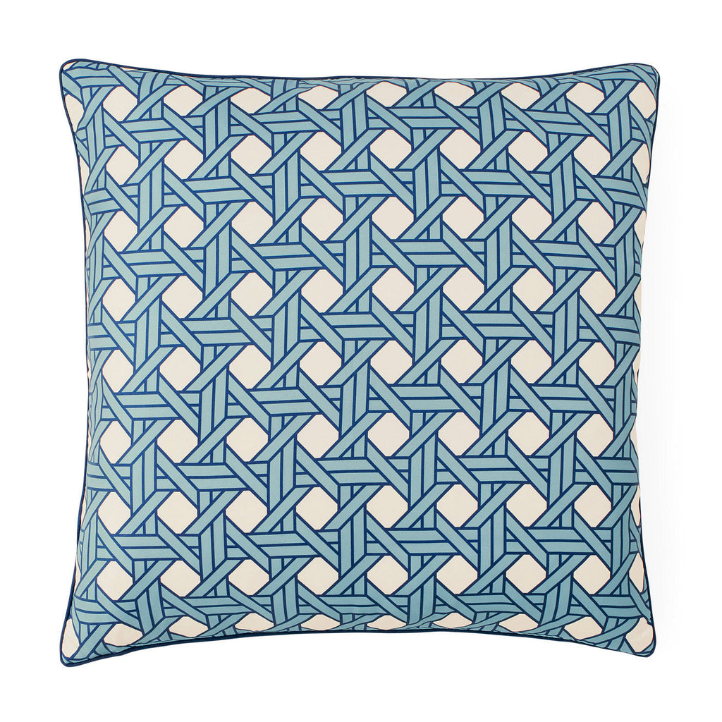 Coussin lavande à motif tressé