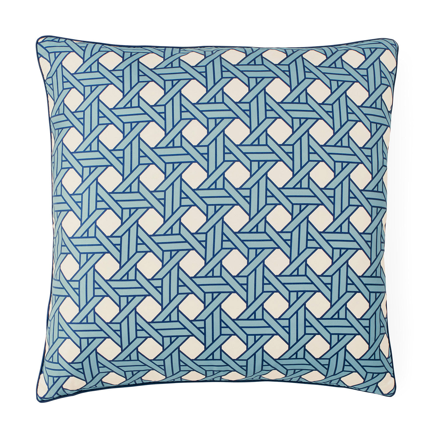 Coussin lavande à motif tressé