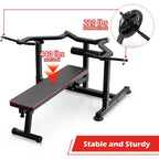 Banc de développé couché Zenova avec bras convergents indépendants et support pour haltères