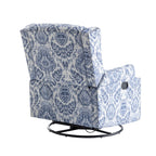 Ensemble de 2 fauteuils inclinables pivotants à bascule de 74 cm de large, à dossier inclinable manuel.