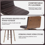 Tabourets de bar/comptoir pivotants en similicuir 26/29, lot de 2/3