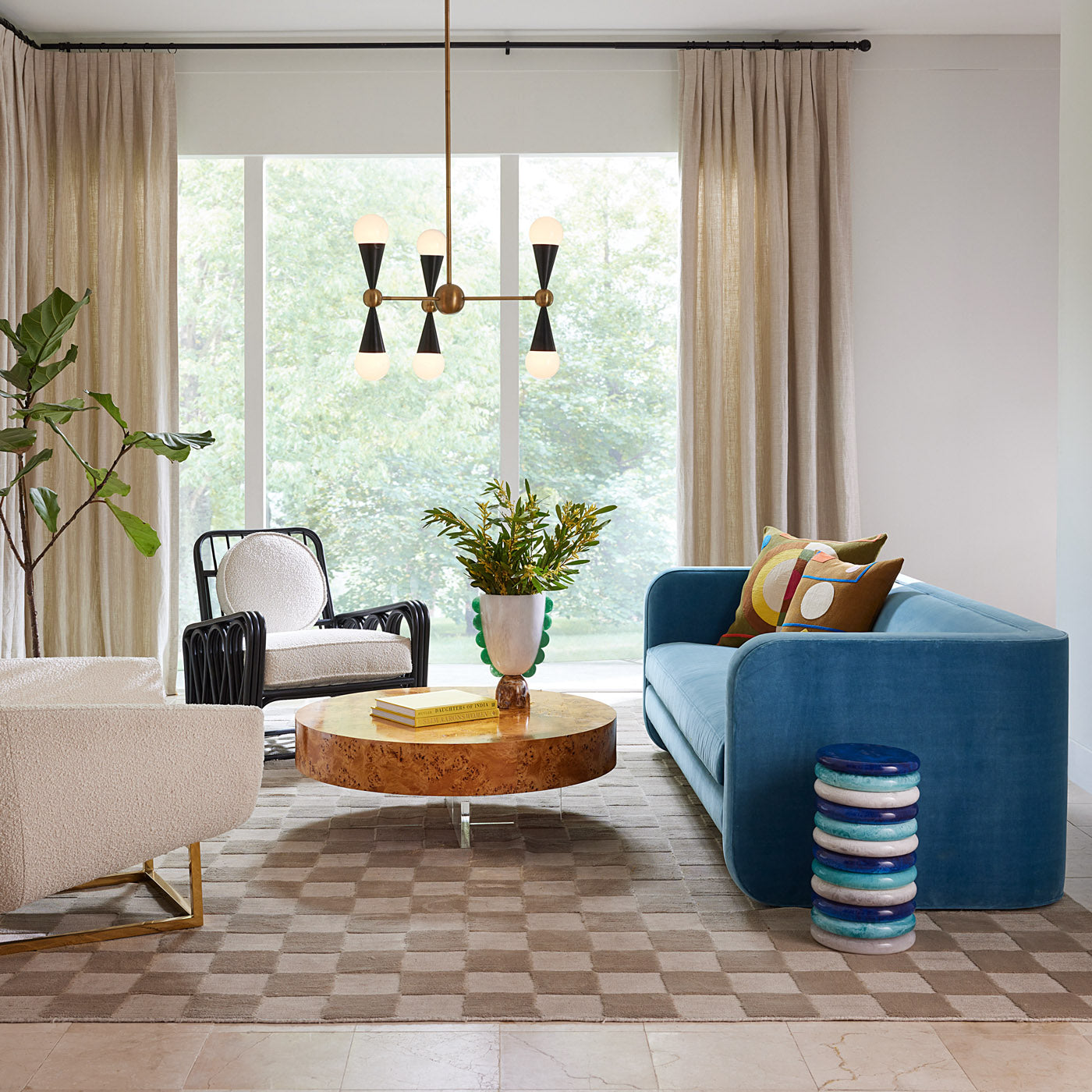 Lustre Caracas à six lumières