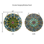 Panneau de vitrail victorien de 22 pouces de haut par River of Goods