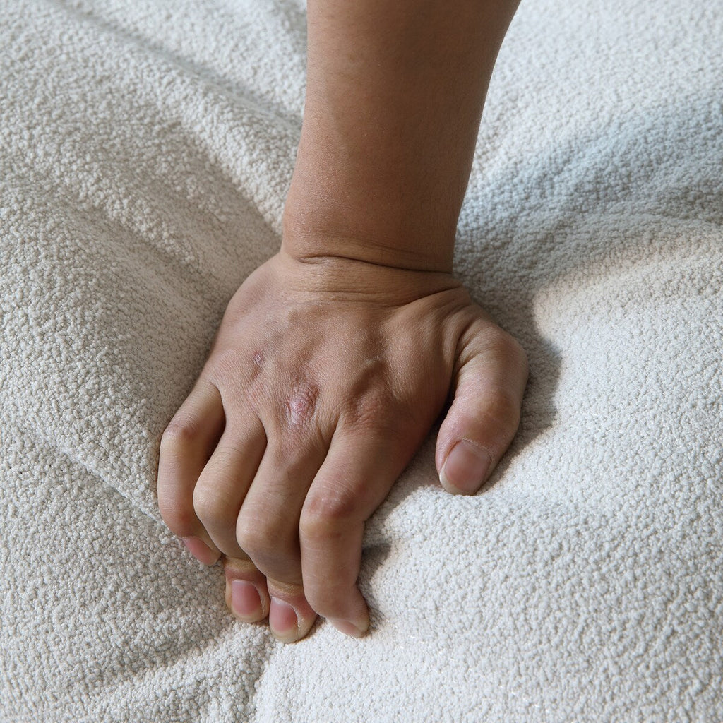 Ensembles de canapés poufs en velours Teddy