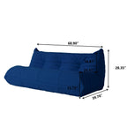 Ensembles de canapés poufs en velours Teddy