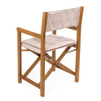 Chaises de réalisateur pliables d'extérieur Theo Classic en bois d'acacia, style milieu du siècle, avec dossier matelassé en losanges et coussin (lot de 2), par JONATHAN Y.