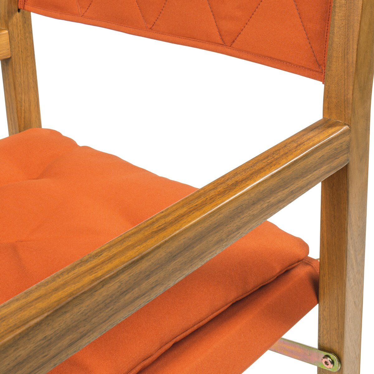 Chaises de réalisateur pliables d'extérieur Theo Classic en bois d'acacia, style milieu du siècle, avec dossier matelassé en losanges et coussin (lot de 2), par JONATHAN Y.
