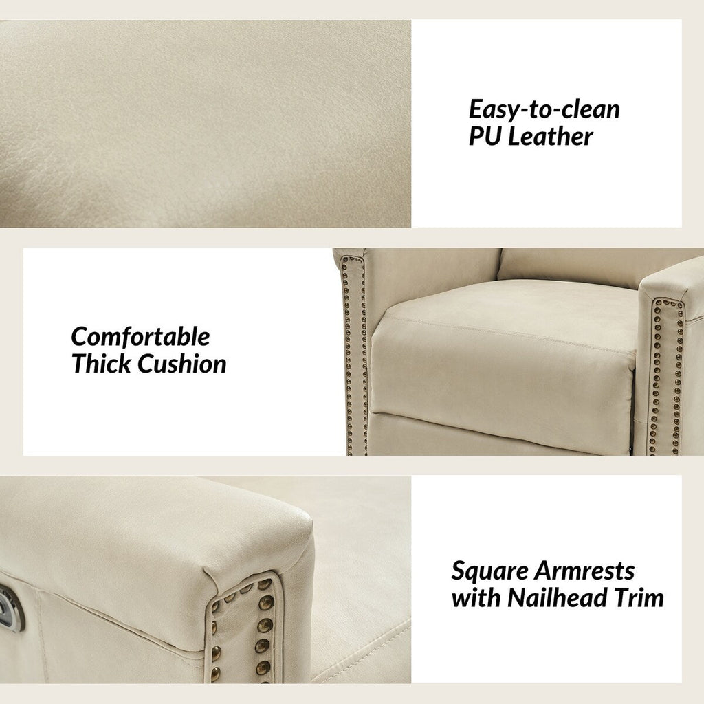 Ensemble de 2 fauteuils inclinables électriques pivotants et à bascule Tobias de style traditionnel par HULALA HOME