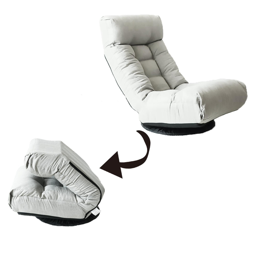Ensemble fauteuil inclinable rembourré sans accoudoirs avec repose-pieds et appui-tête réglable