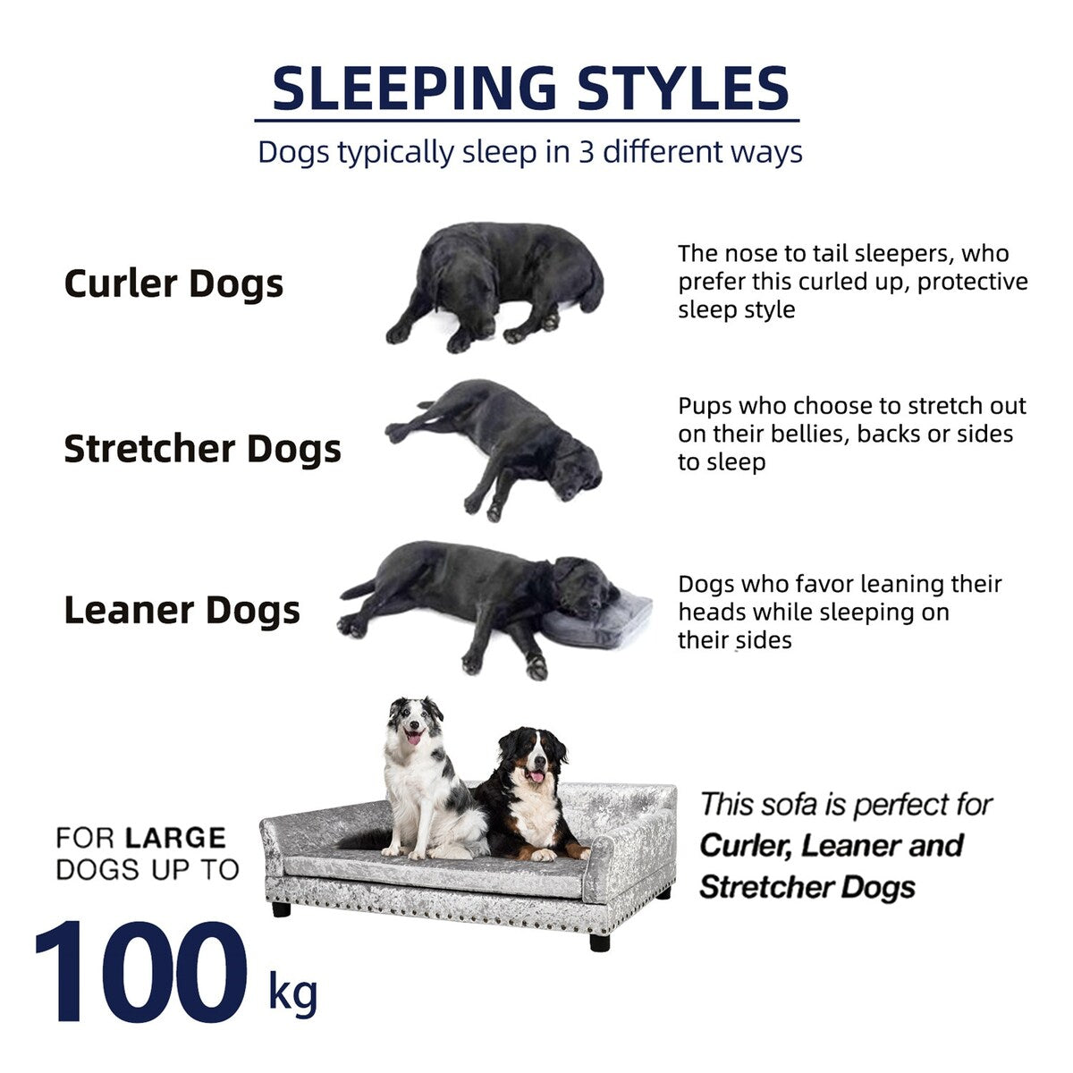 Lit pour animaux de compagnie en velours capitonné avec coussin amovible