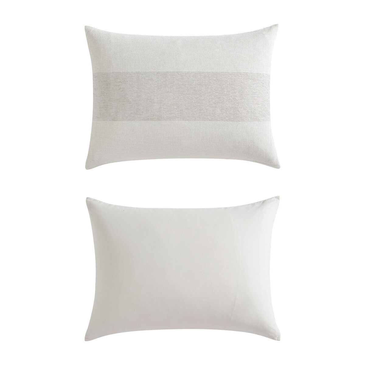 Ensemble de couette Vera Wang en chenille à rayures gaufrées beiges