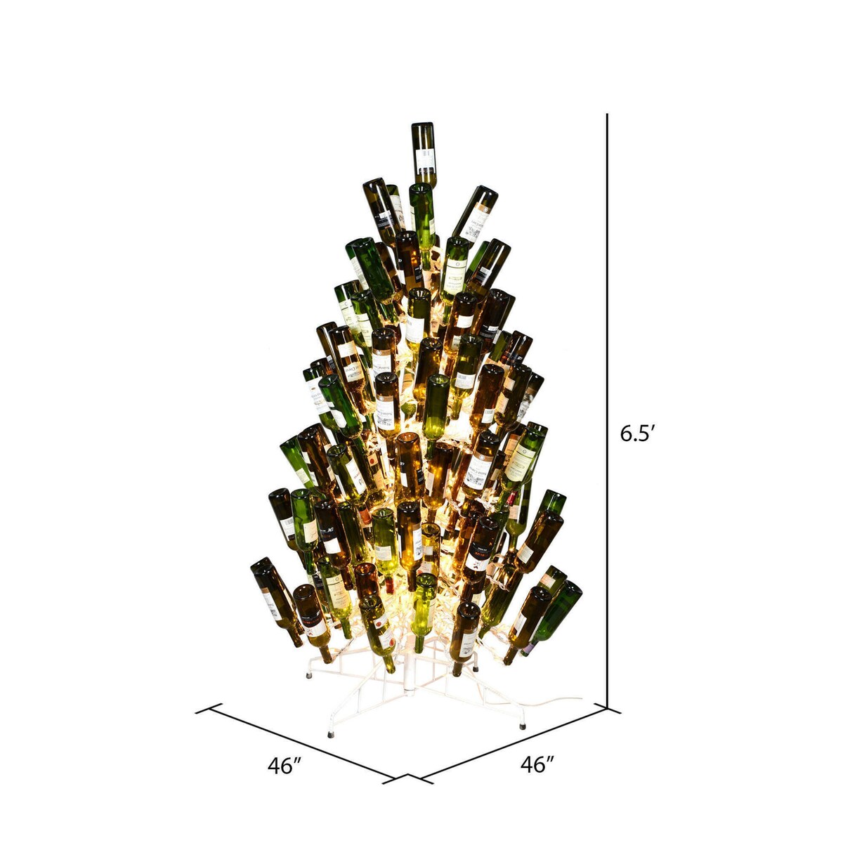 Vickerman 6,5' x 46 Bouteille de vin blanc artificielle DuraL 600CL. Contient 121 bouteilles.