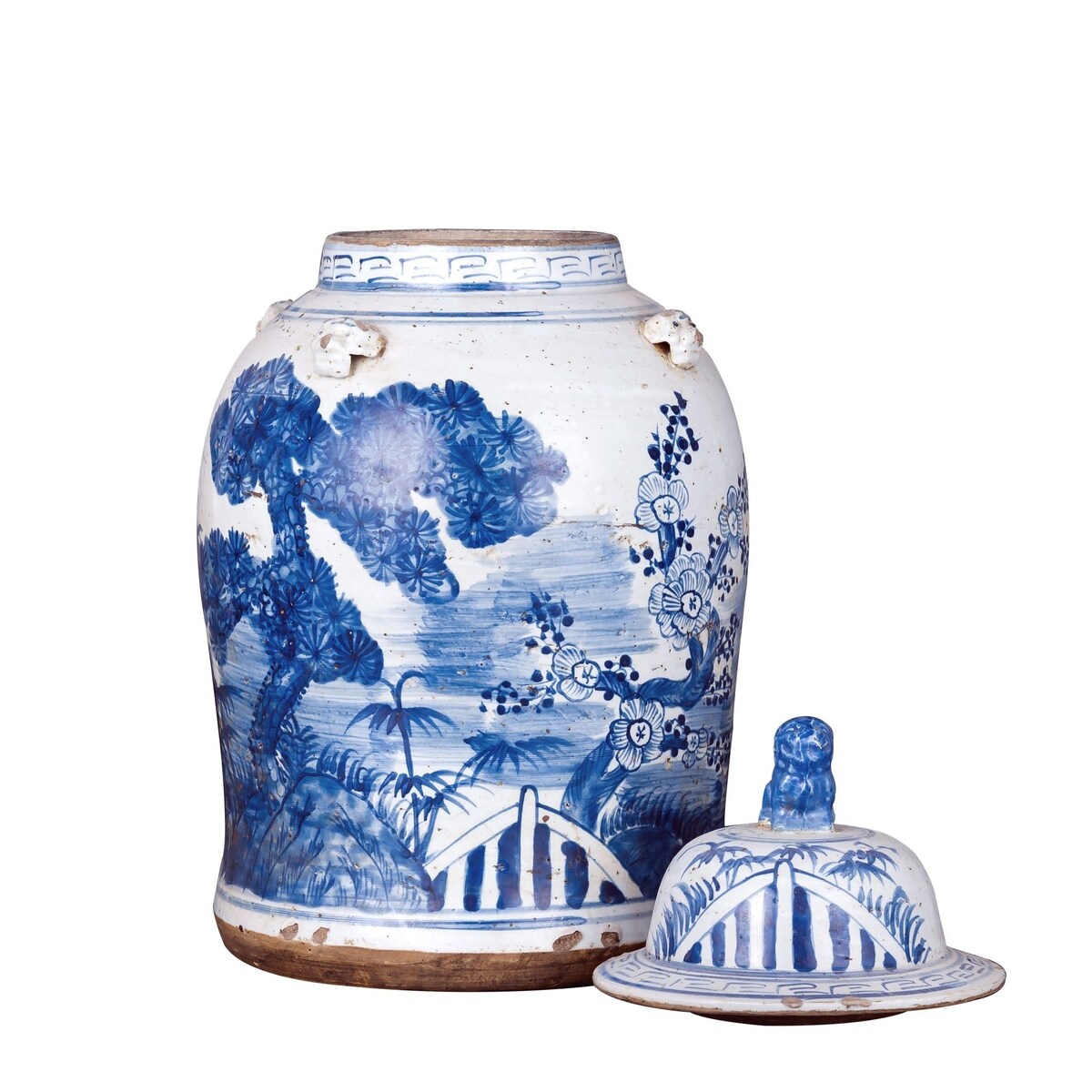 Jarre vintage à motif pin - Petit modèle