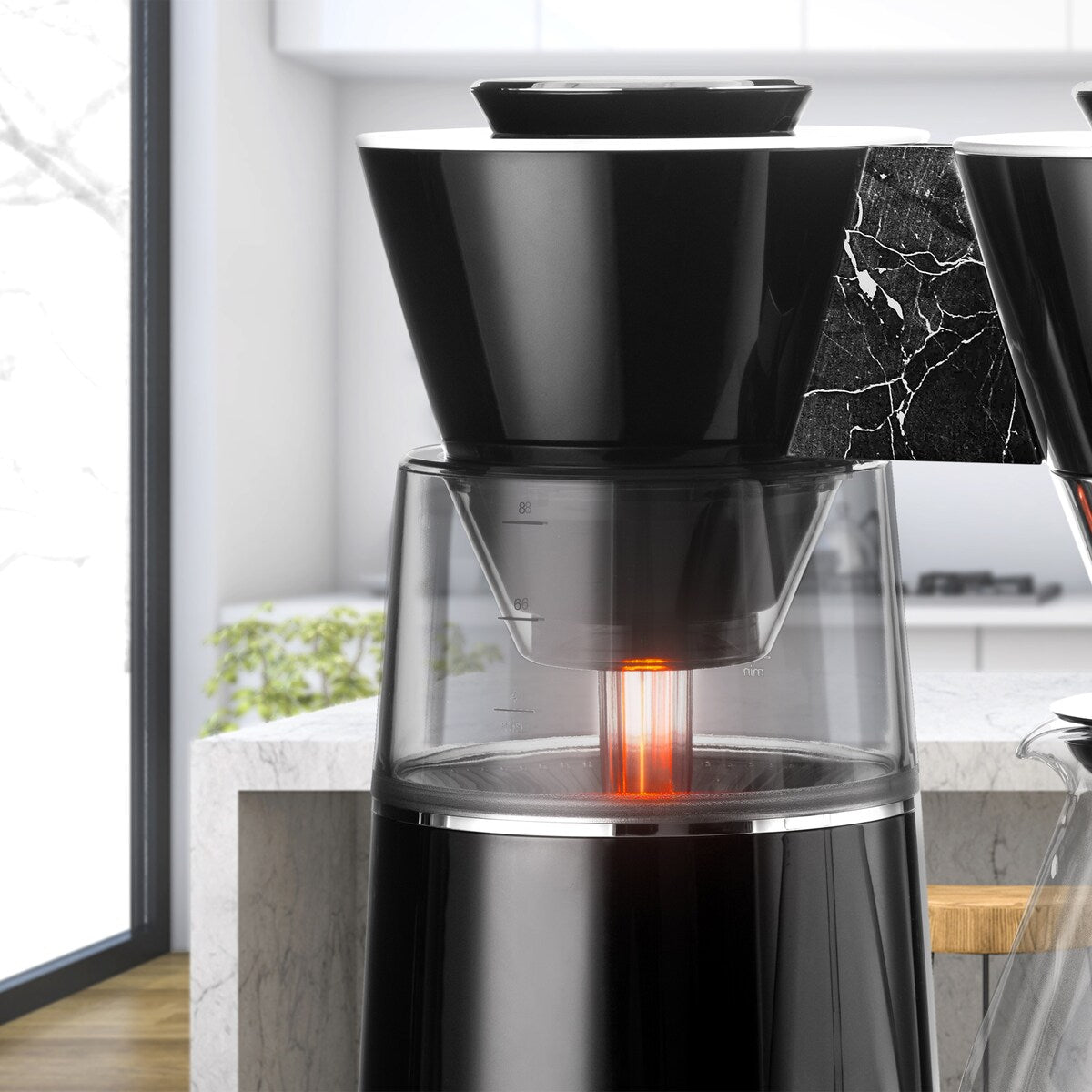 Cafetière à filtre Vision Luxe 12 tasses avec tableau de bord pivotant