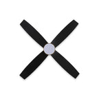 Ventilateur de plafond encastré WINGBO 44/52 pouces à courant continu avec éclairage et télécommande, 4 pales réversibles