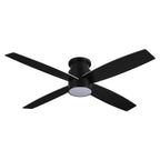 Ventilateur de plafond encastré WINGBO 44/52 pouces à courant continu avec éclairage et télécommande, 4 pales réversibles