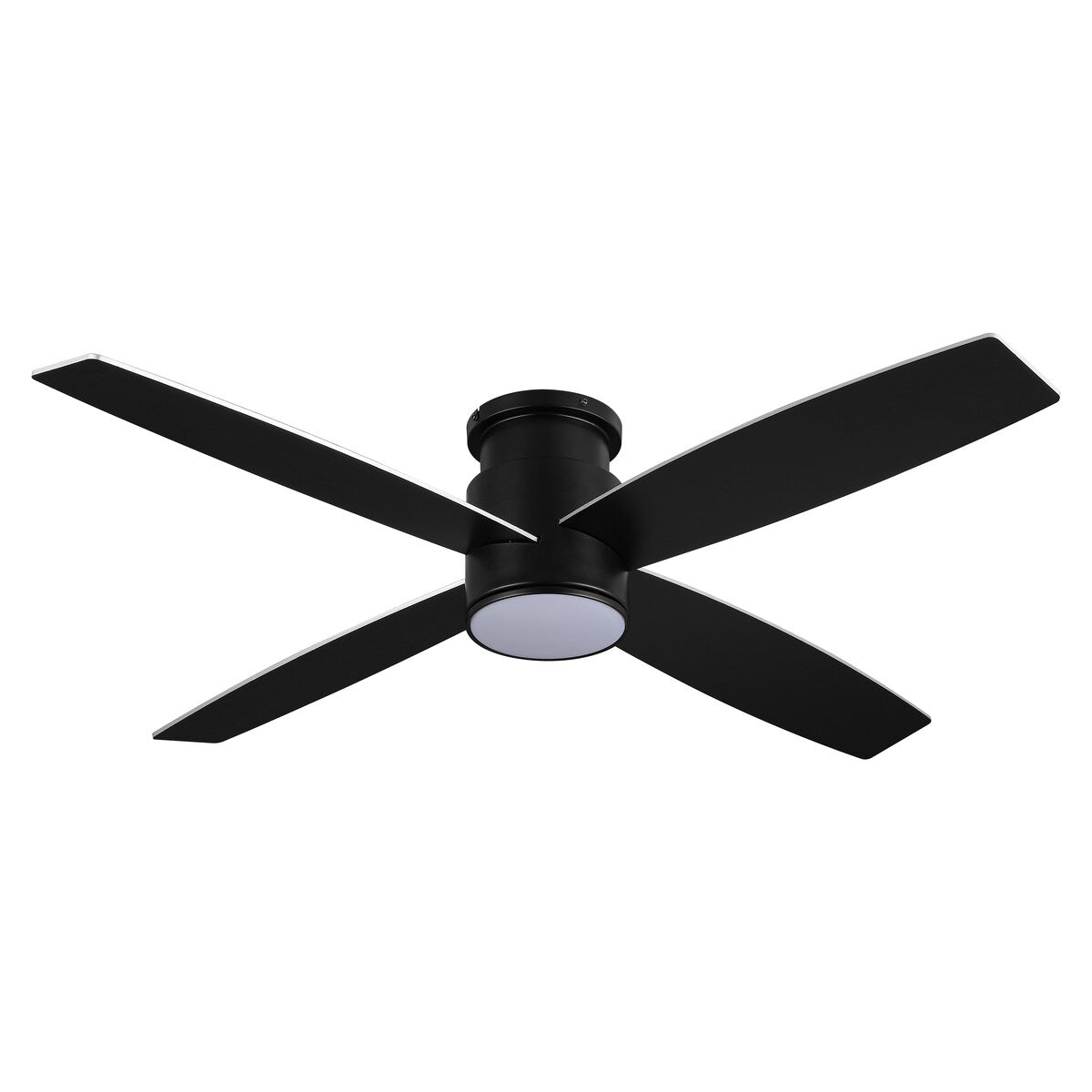 Ventilateur de plafond encastré WINGBO 44/52 pouces à courant continu avec éclairage et télécommande, 4 pales réversibles