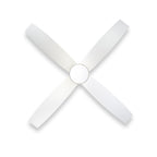 Ventilateur de plafond encastré WINGBO 44/52 pouces à courant continu avec éclairage et télécommande, 4 pales réversibles