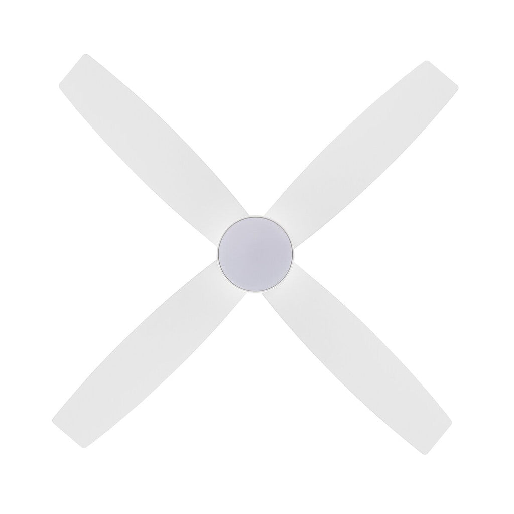 Ventilateur de plafond encastré WINGBO 44/52 pouces à courant continu avec éclairage et télécommande, 4 pales réversibles