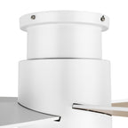 Ventilateur de plafond encastré WINGBO 44/52 pouces à courant continu avec éclairage et télécommande, 4 pales réversibles