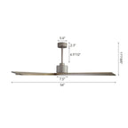 Ventilateur de plafond intérieur WINGBO 54 pouces à moteur CC sans éclairage - Non disponible