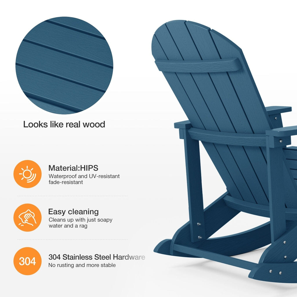 Fauteuil à bascule d'extérieur WINSOON tout temps, lot de 2