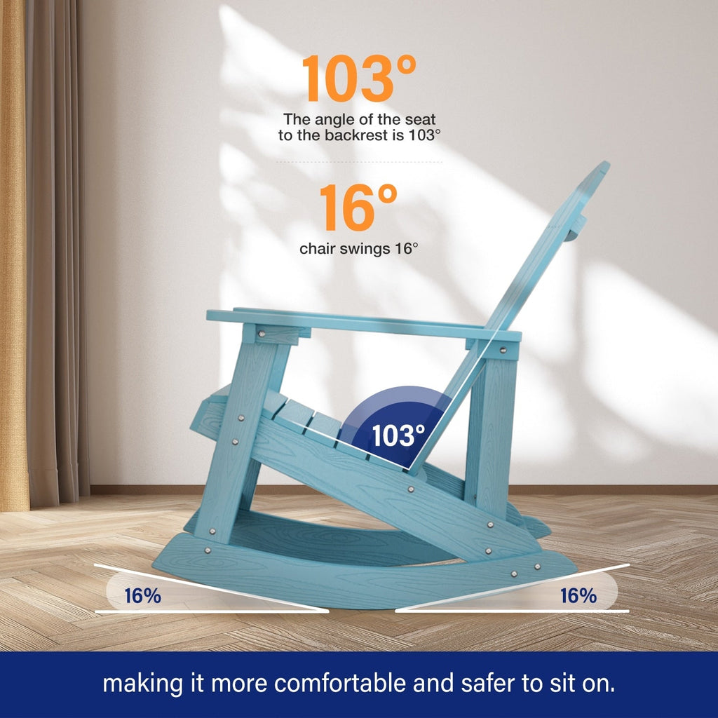 Fauteuil à bascule d'extérieur WINSOON tout temps, lot de 2