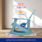 Fauteuil à bascule d'extérieur WINSOON tout temps, lot de 2