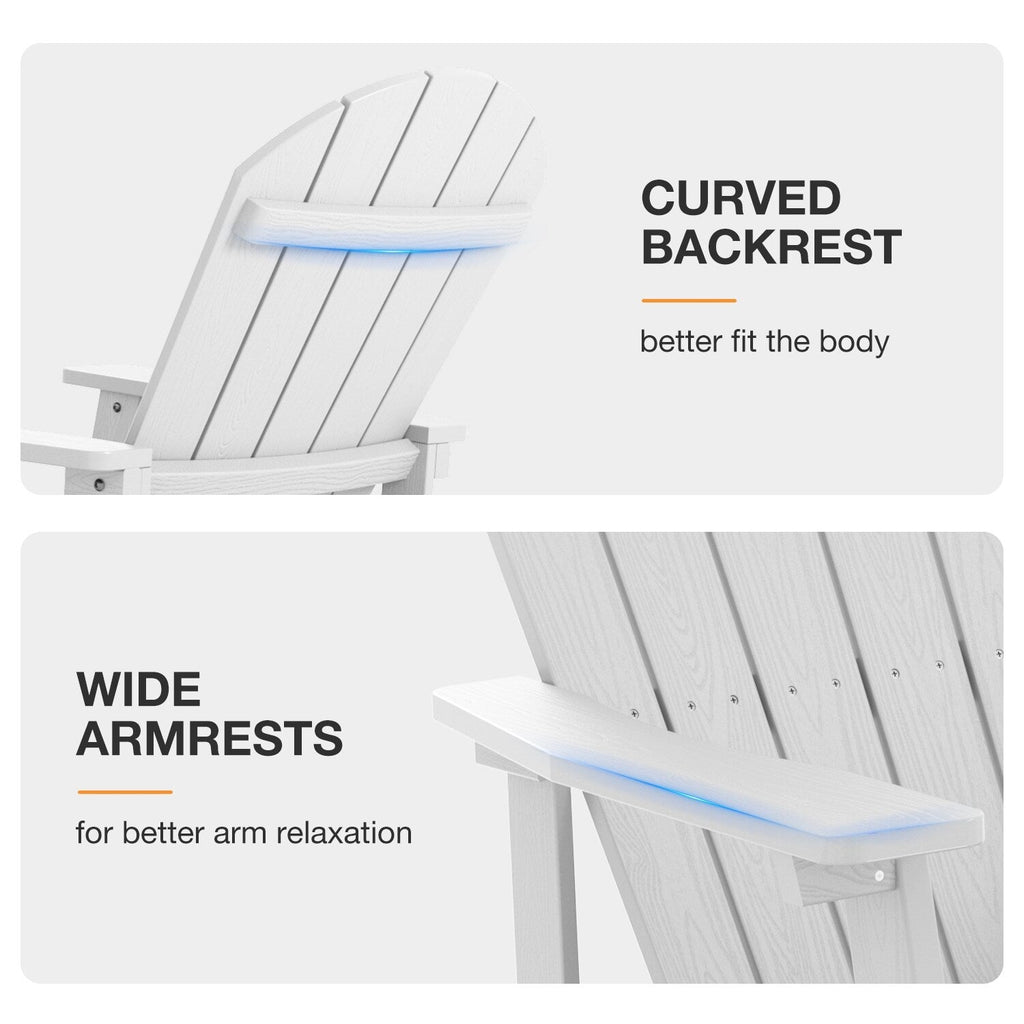 Fauteuil à bascule d'extérieur WINSOON tout temps, lot de 2